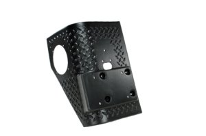 Jeep Wrangler Body Armor - Rear - Rugged Ridge - Rear Tall Corner - Black Diamond Plate - `97-`06